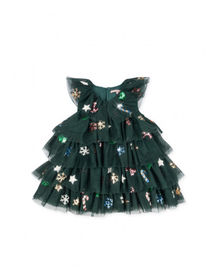 Yvonne Christmas Dress Hunter Green
