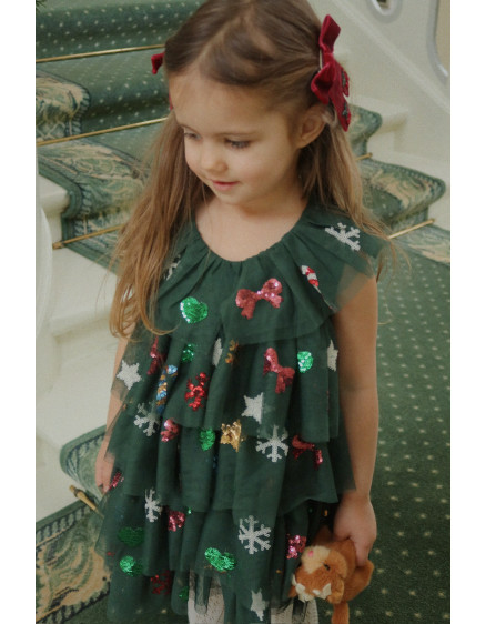 Yvonne Christmas Dress Hunter Green 8