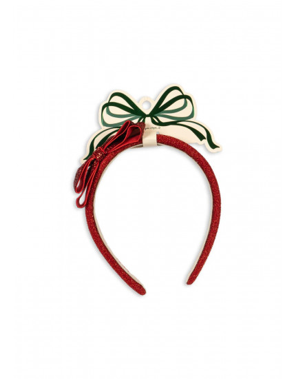 Velvet Bow Hairbrace Red