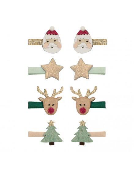 Santa & Rudolph Mini Clips