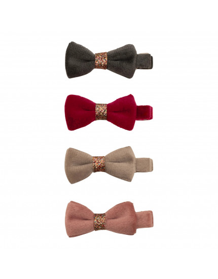 Christmas Velvet Bow Clips