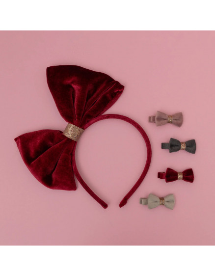 Christmas Velvet Bow Clips 5