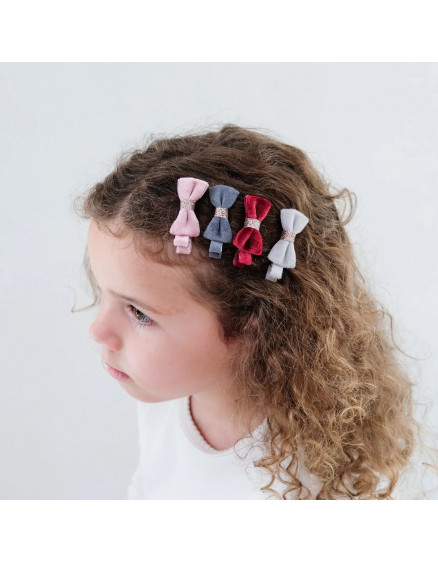 Christmas Velvet Bow Clips 3