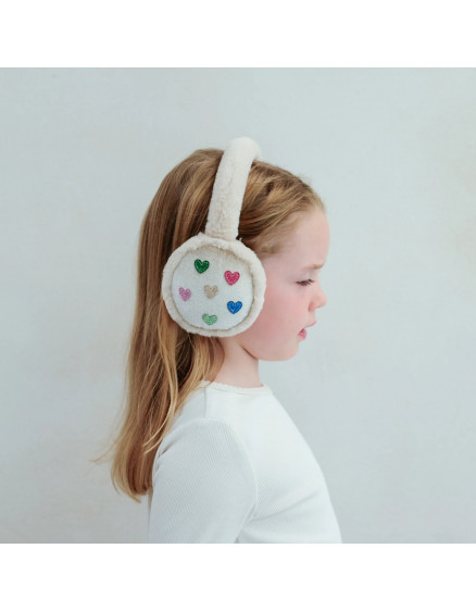 Jazzy Heart Earmuffs Beige 4