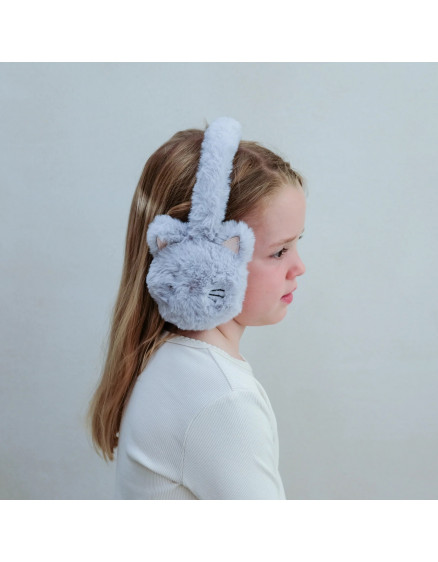 Kitty Cat Earmuffs Grey 2