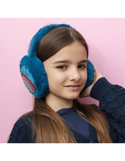 Rainbow Earmuffs Teal 3