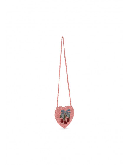 Beaded Heart Bag Amarena 5