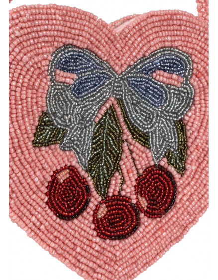 Beaded Heart Bag Amarena 4