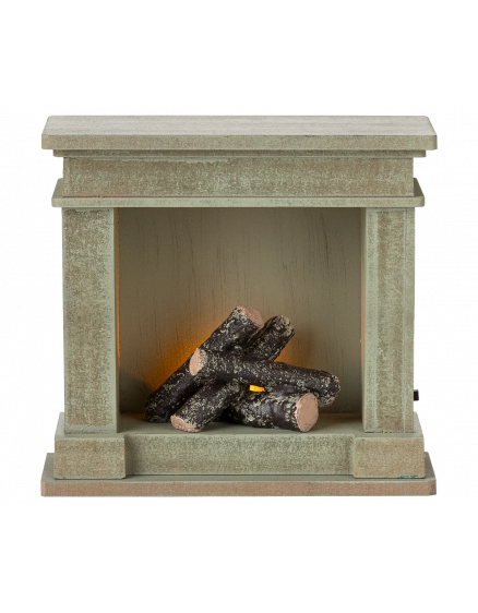 Fireplace Miniature Dusty Green 3