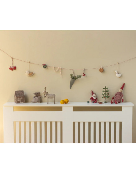 Fabric ornament Goose Red scarf 2