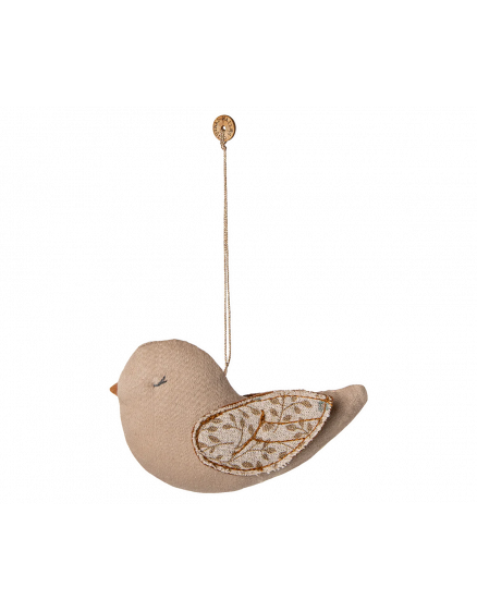 Fabric Ornament Bird Branches Blue
