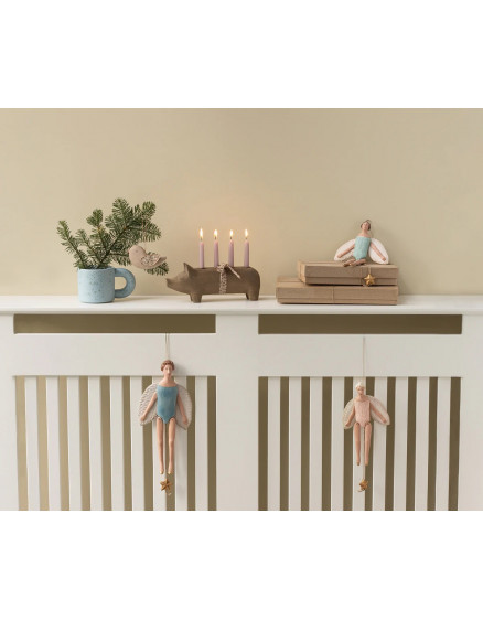 Fabric Ornament Bird Branches Blue 3