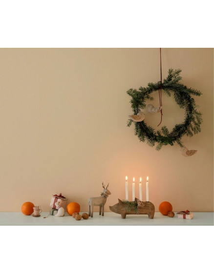 Fabric Ornament Bird Branches Blue 2