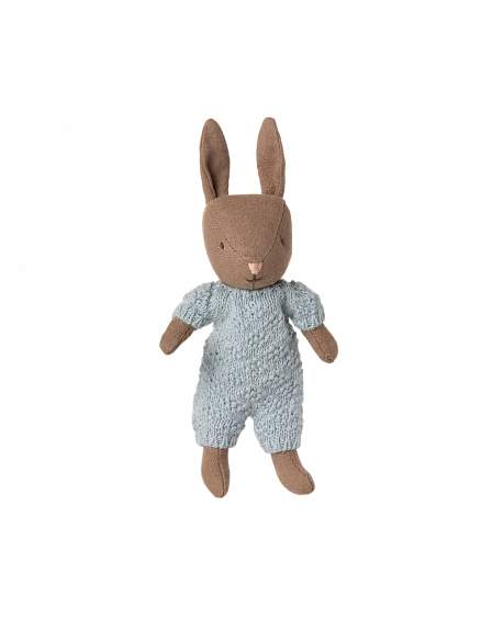 Rabbit Micro Brown Blue Knitted Suit
