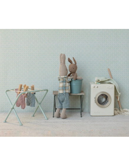 Rabbit Micro Brown Blue Knitted Suit 2