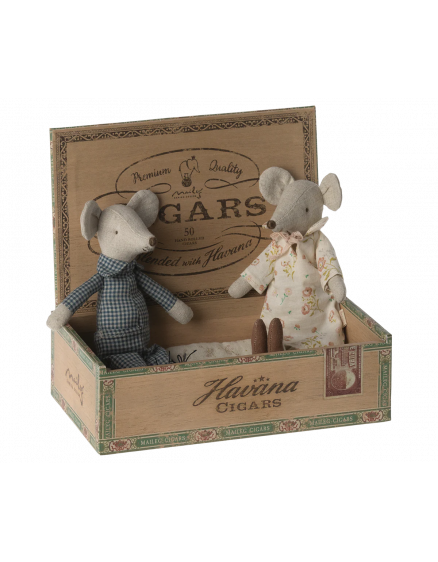 Grandma & Grandpa Mice in Cigarbox 4