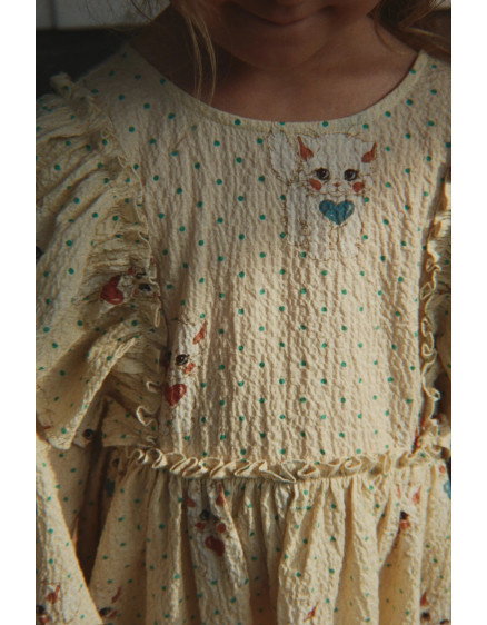 Elin Bow Dress Dot Miao Mist 8