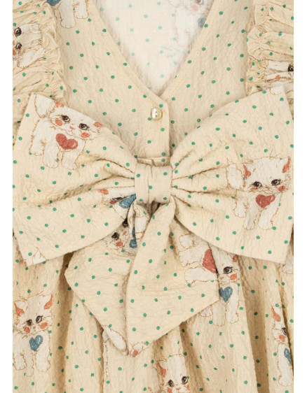 Elin Bow Dress Dot Miao Mist 5