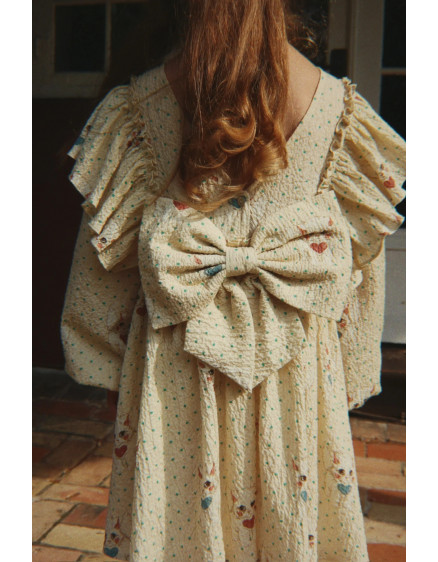 Elin Bow Dress Dot Miao Mist 3