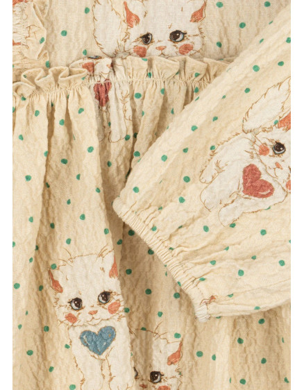 Elin Bow Dress Dot Miao Mist 2