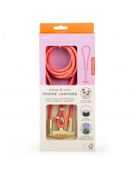 Зарядний шнурок Phone Lanyard Pink 3