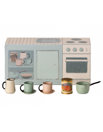 Іграшкова кухня з посудою для мишенят