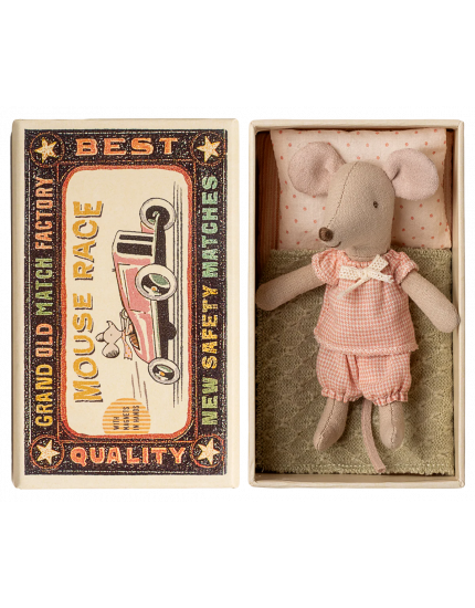 Мишка Little Sister у сірниковій коробці