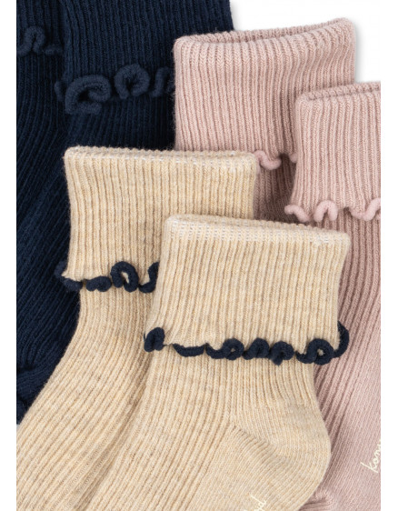 3 х Шкарпетки Rib Frill Navy/Cream 2
