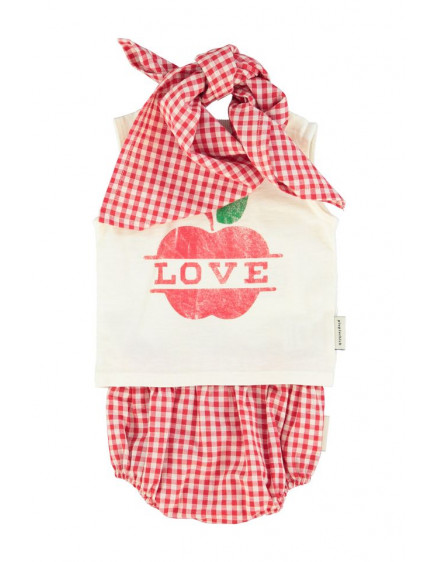 Bloomers Red & Ecru Checkered 4