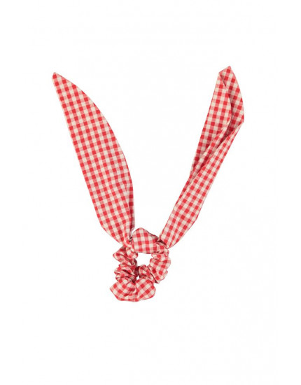 Резинка скранч Red & Ecru Checkered