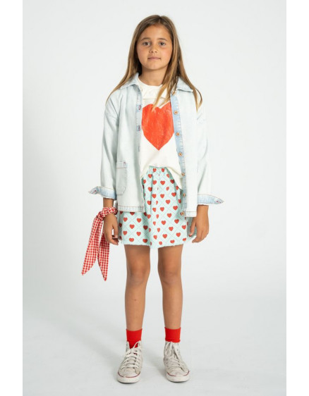 Спідниця Light Blue Red Hearts 3