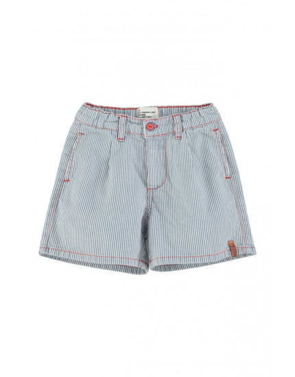 Boy Shorts Ecru Indigo Stripes