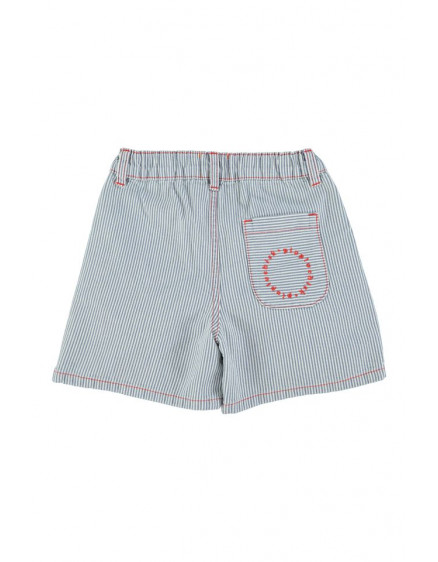 Boy Shorts Ecru Indigo Stripes 7