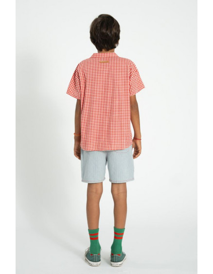 Boy Shorts Ecru Indigo Stripes 5