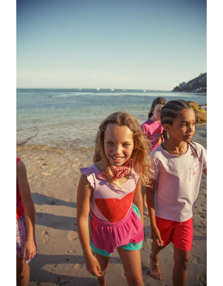 Боді Lilac Red Heart Print 4