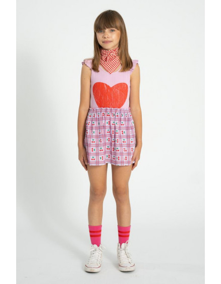 Боді Lilac Red Heart Print 6