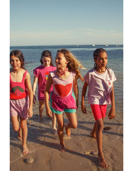 Боді Lilac Red Heart Print 3