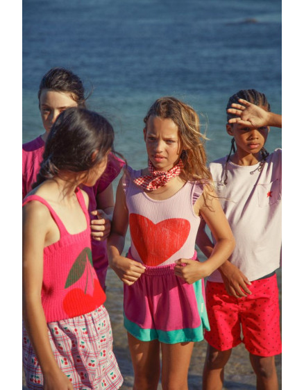 Боді Lilac Red Heart Print 2