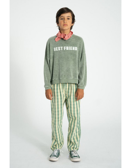 Sweatshirt Washed Green Best Friend 6