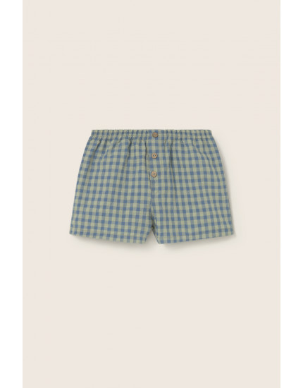 Gingham Baby Shorts Blue Kanye