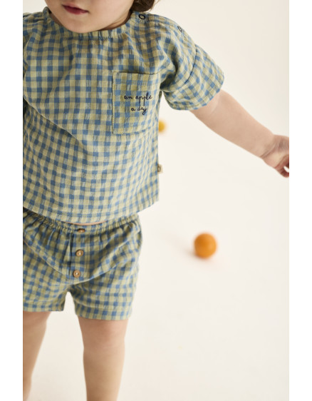 Шорти Gingham Blue Kanye 2