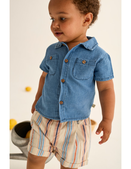 Striped Baby Shorts Ivory Roy 4