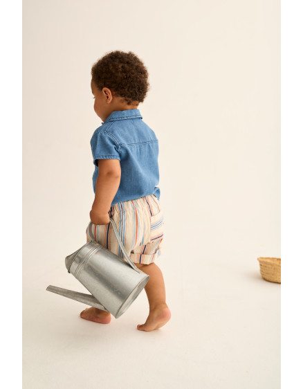 Striped Baby Shorts Ivory Roy 3