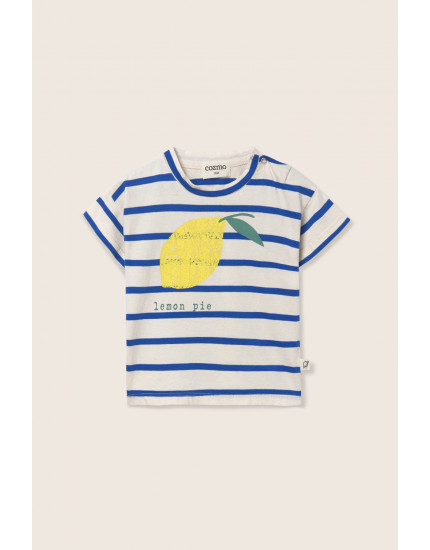 Striped Jersey Baby T-shirt Ivory Aran