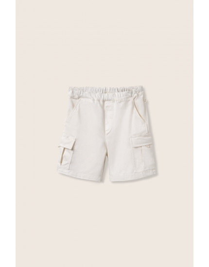 Twill Cargo Shorts Ivory Vincent
