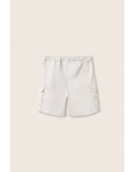 Twill Cargo Shorts Ivory Vincent 3