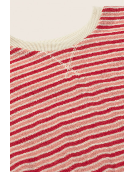 Світшот Striped Terry Pink Tomato 2