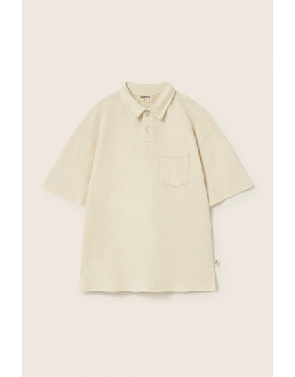 Slub Polo T-shirt Ivory Arnold