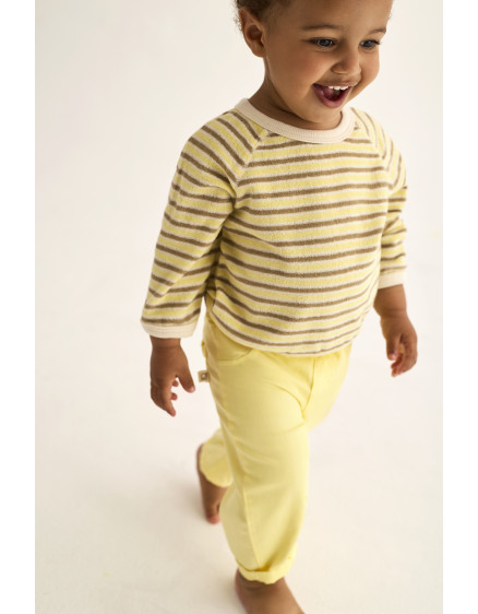 Striped Baby Sweatshirt Yellow Fenix 3