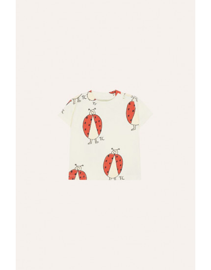 Ladybug Allover Ecru Baby Tshirt